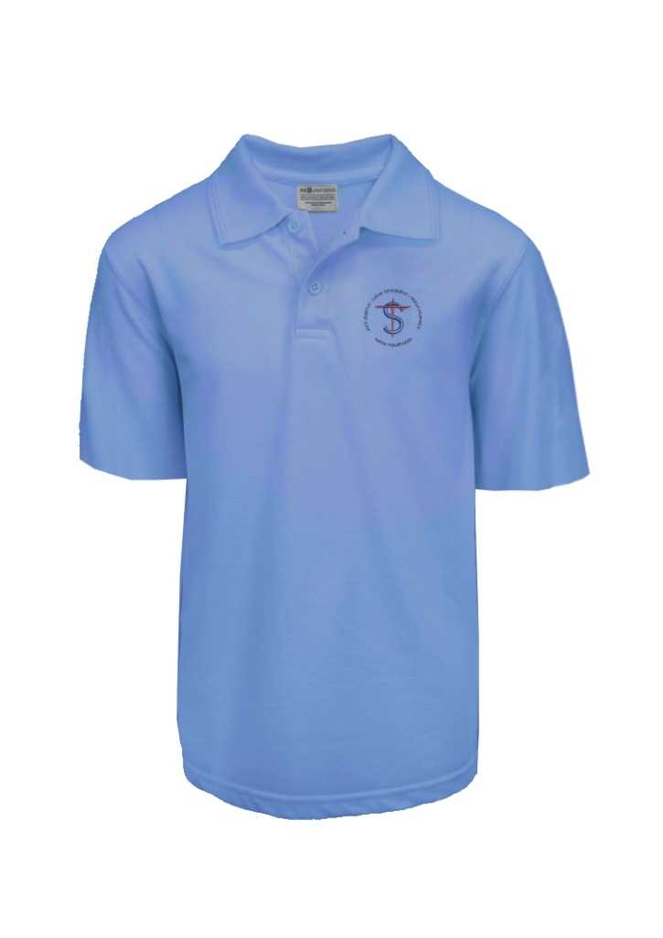 St Teresa's Featherston SS Polo Sky Blue